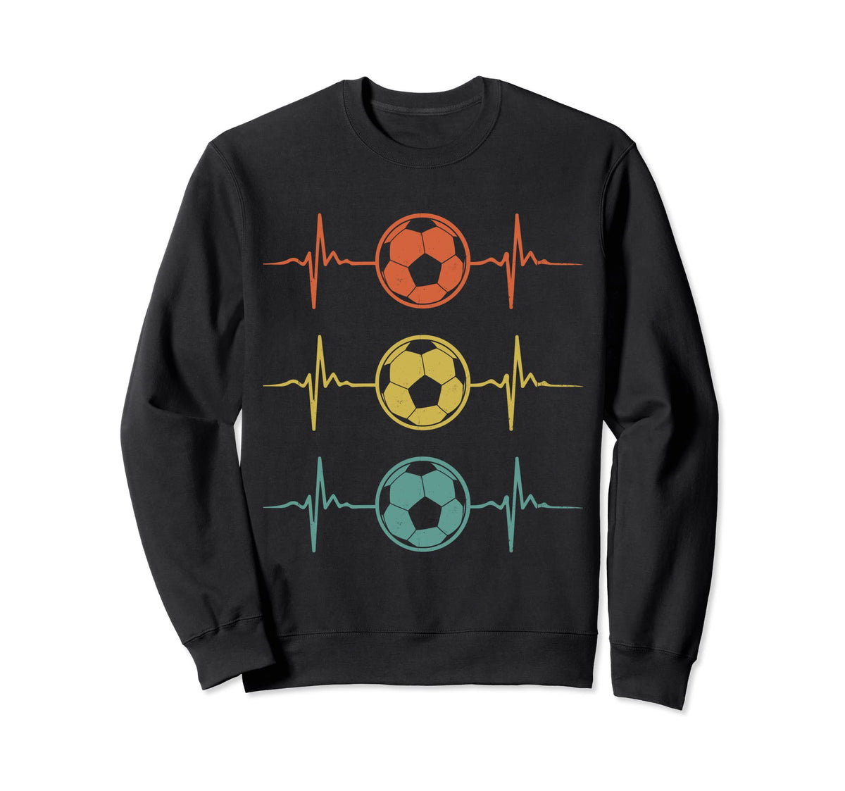 Heart Pulse Soccer Player Sweatshirt - Novelty Apparel Unisex