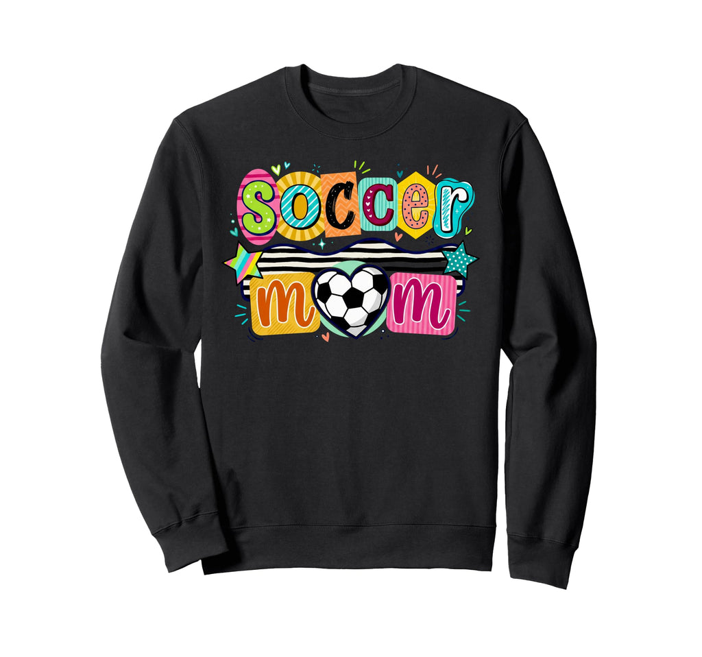 Soccer Mom Heart Fun Outfit Sports Sweatshirt - Novelty Apparel for Adults