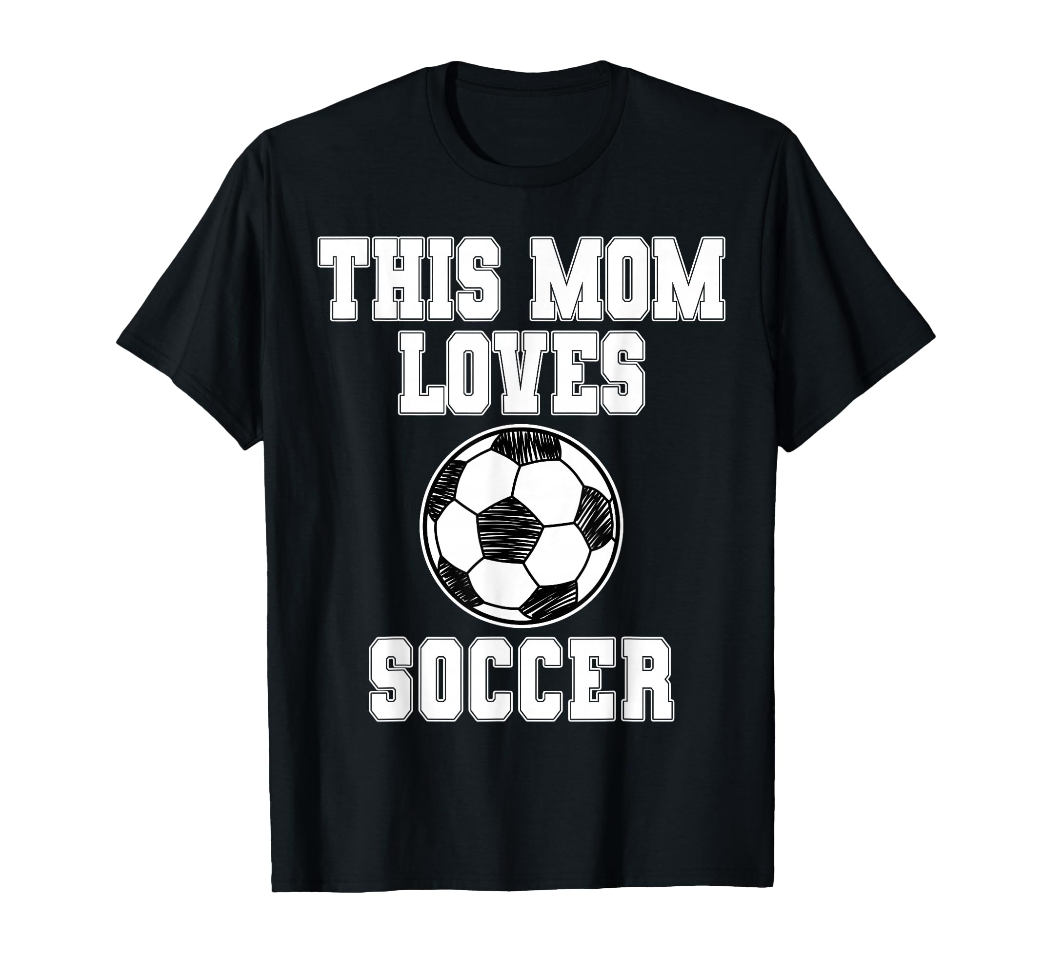This Mom Loves Soccer Game Day T-Shirt - Fun Novelty Design Men Women