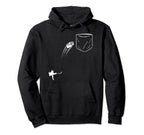 Fake Pocket Ice Hockey Goalie Hockey Hoodie - Unique Graphic Unisex