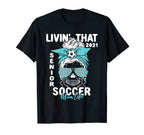 Livin That Soccer Mom Life Momlife T-Shirt - Fun Novelty Design for Adults