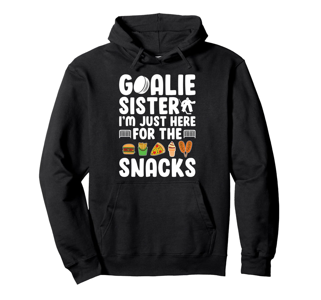 Funny Hockey Goalie Sister Ice Hockey Hoodie - Minimalist Print for Adults