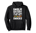 Funny Hockey Goalie Sister Ice Hockey Hoodie - Minimalist Print for Adults