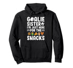 Funny Hockey Goalie Sister Ice Hockey Hoodie - Minimalist Print for Adults