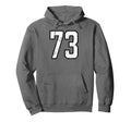 White And Black Sports Number 73 Hoodie - Streetwear Style Men Women