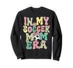 My Soccer Mom Era Groovy Soccer Sweatshirt - Aesthetic Graphic for Adults