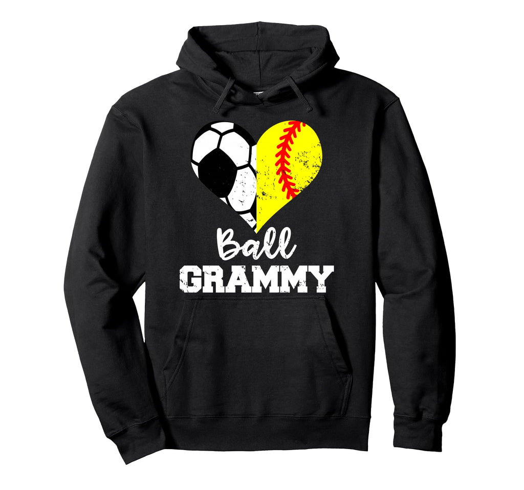Ball Grammy Heart Funny Soccer Softball Hoodie - Novelty Apparel Unisex
