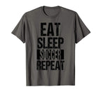 Funny Eat Sleep Soccer Fan Gifts Sweatshirt - Custom Art Print Unisex