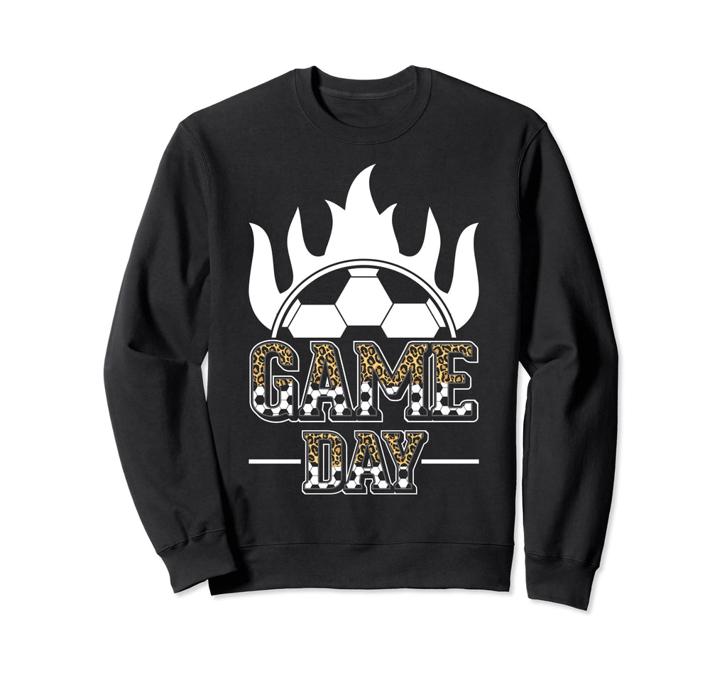 Soccer Mom Leopard Soccer Mother Sweatshirt - Aesthetic Graphic Unisex