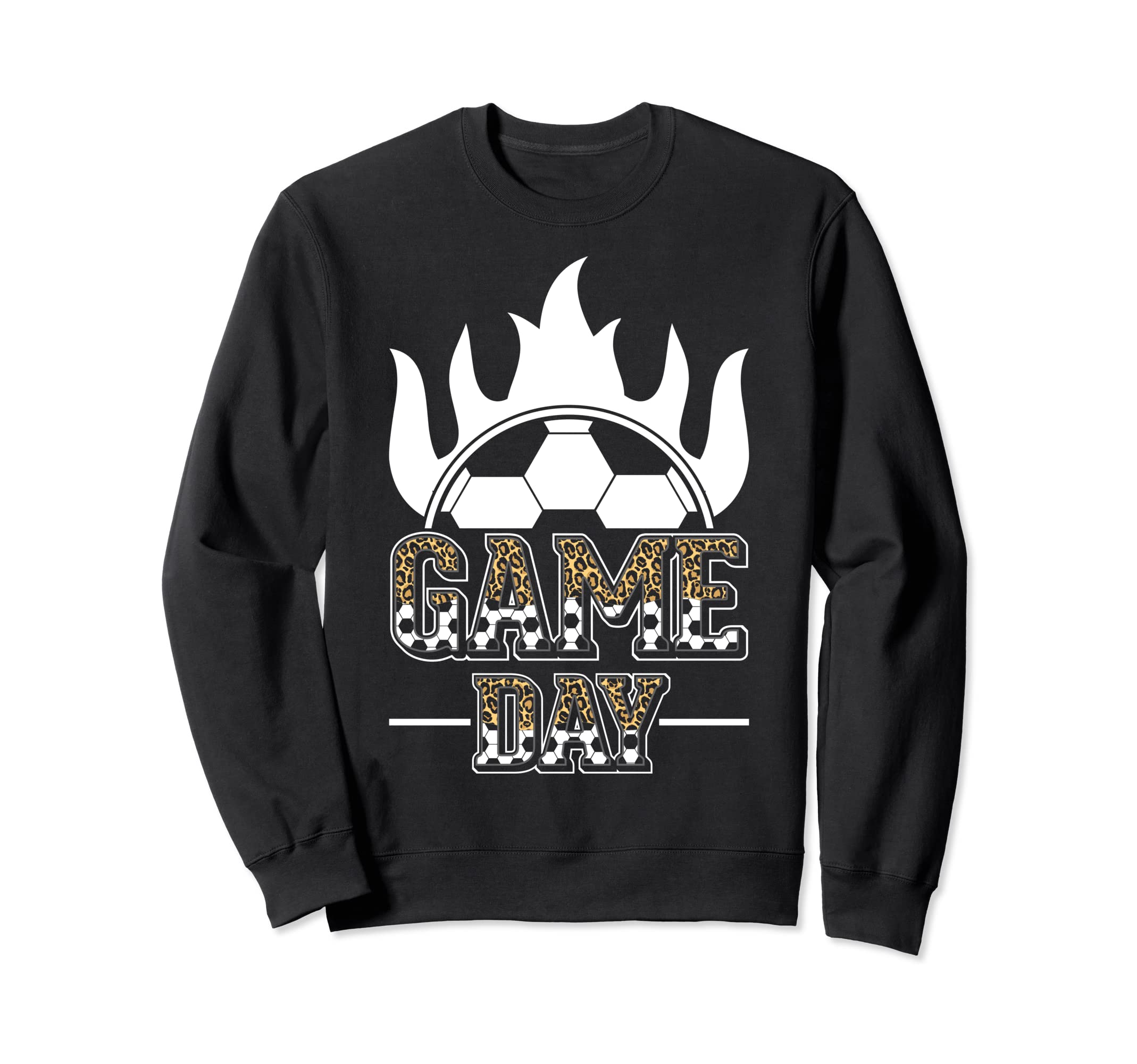 Soccer Mom Leopard Soccer Mother Sweatshirt - Aesthetic Graphic Unisex