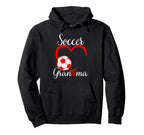 Funny Grandma Proud Soccer Lover Nana Red Hoodie - Novelty Apparel Unisex