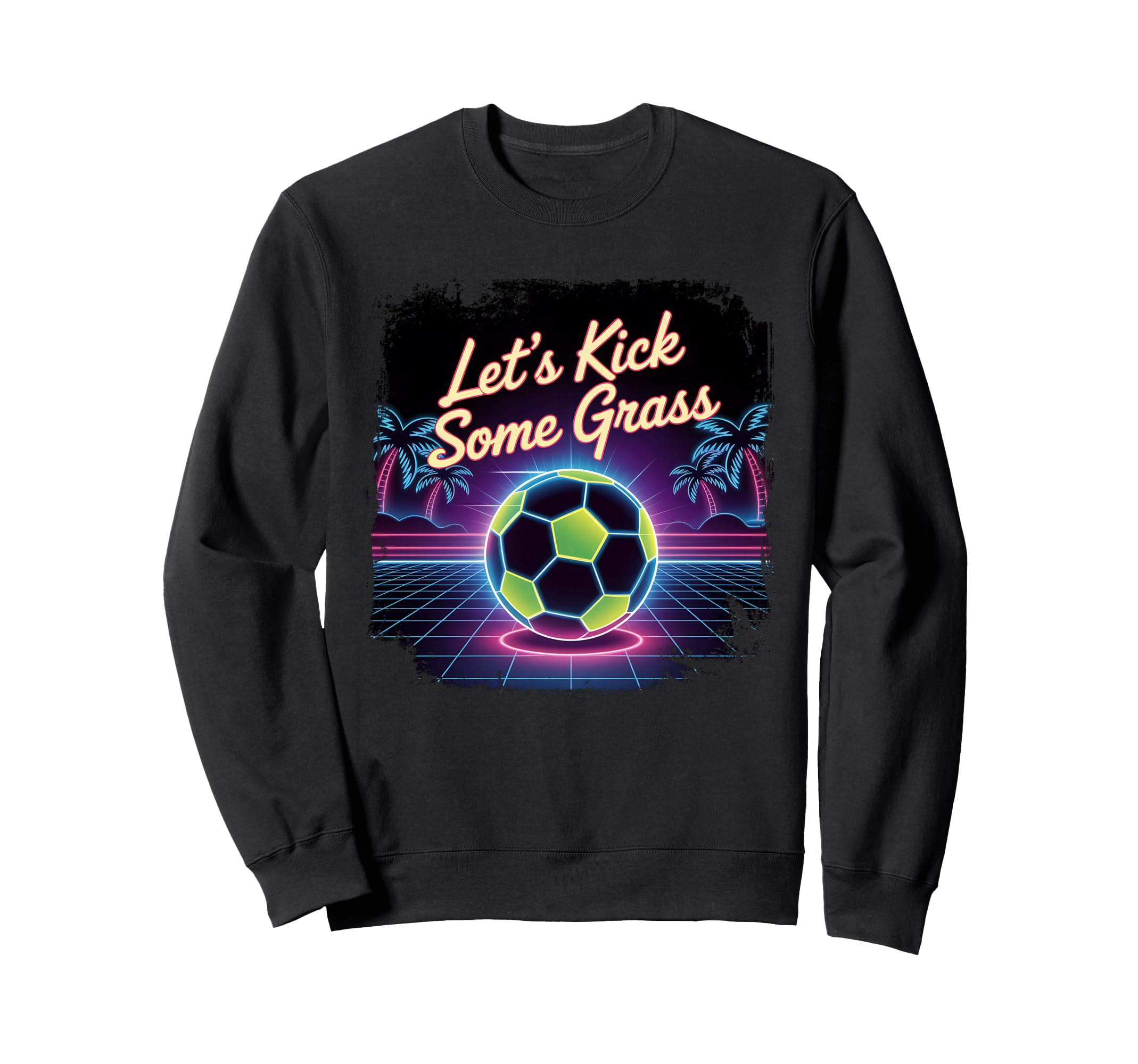 Let S Kick Some Grass Soccer Mom Sweatshirt - Trendy Graphic for Adults