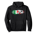 Mexico Soccer Heartbeat Mexican Flag Hoodie - Aesthetic Graphic Men Women