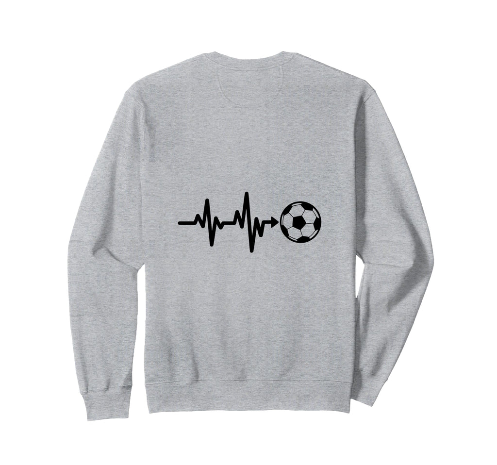 Soccer Heartbeat Football Pulse Sweatshirt - Novelty Apparel for Adults