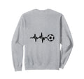 Soccer Heartbeat Football Pulse Sweatshirt - Novelty Apparel for Adults