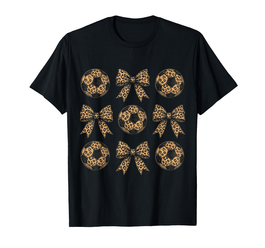 Game Day Soccer Bow Soccer Mom T-Shirt - Minimalist Print for Adults