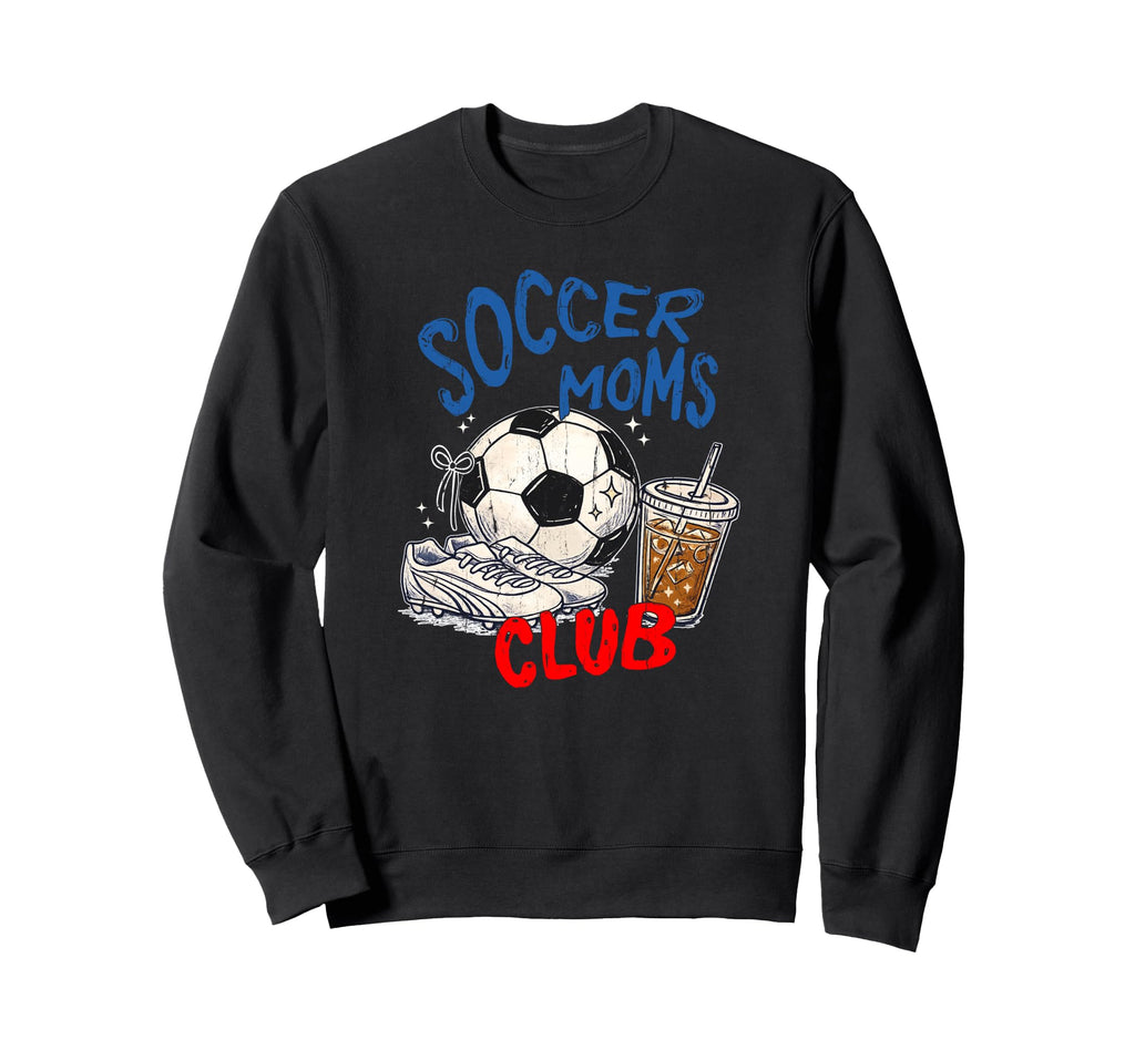 Soccer Moms Club Soccer Mom Sweatshirt - Minimalist Print Men Women