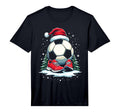 Soccer Ball Santa Hat Funny Soccer T-Shirt - Novelty Apparel for Adults