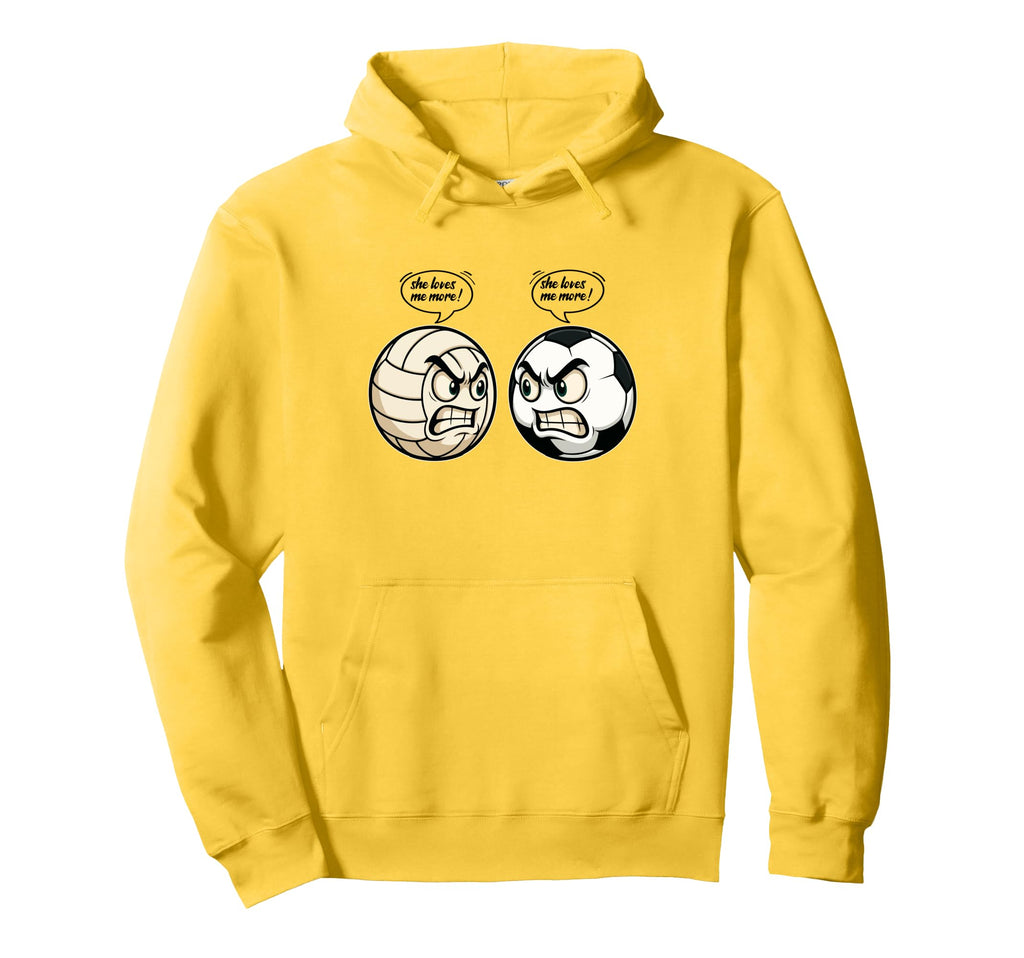 Soccer Volleyball Daughter She Love Me Hoodie - Unique Graphic for Adults