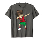 Dabbing Soccer Morocco Jersey T-Shirt - Aesthetic Graphic for Adults