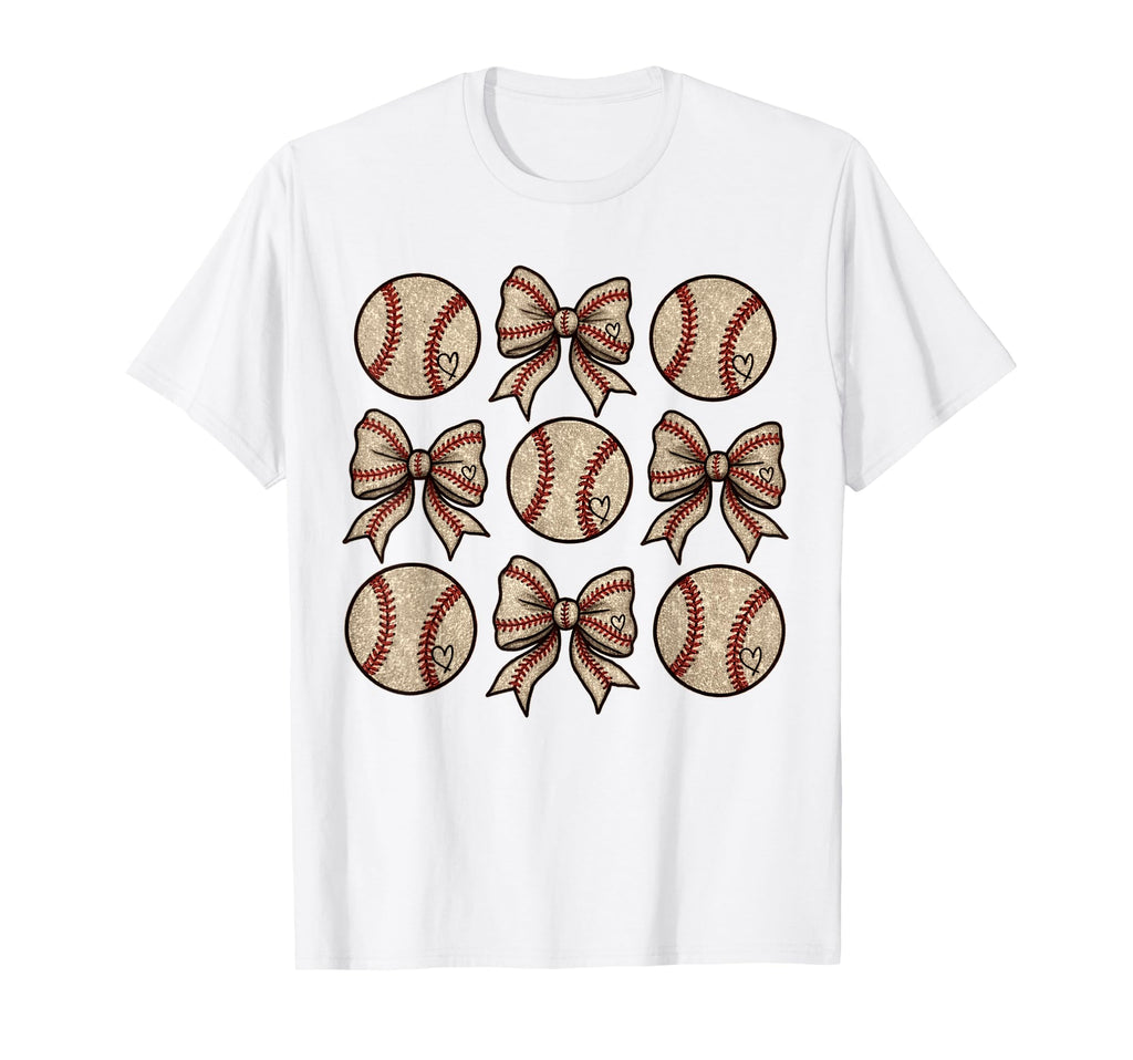 Soccer Bow Game Day Baseball Coquette T-Shirt - Novelty Apparel Men Women