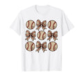 Soccer Bow Game Day Baseball Coquette T-Shirt - Novelty Apparel Men Women
