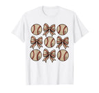 Soccer Bow Game Day Baseball Coquette T-Shirt - Novelty Apparel Men Women
