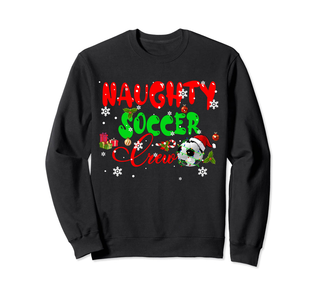 Naughty Soccer Crew Sports Funny Sweatshirt - Minimalist Print Men Women