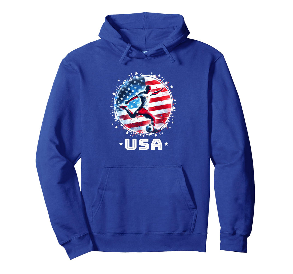 American Flag Soccer Mom Soccer Hoodie - Graphic Print Men Women