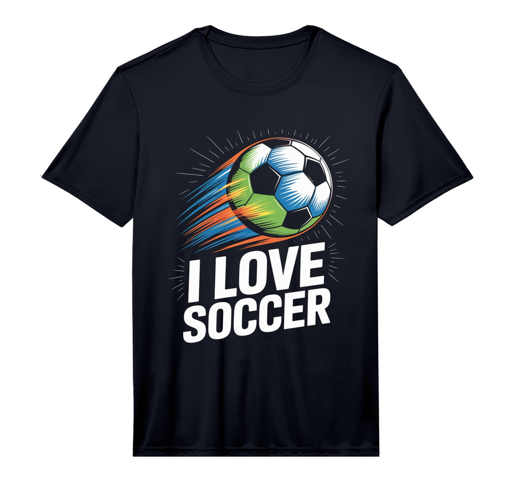 Mens I Love Soccer Enthusiasts Ball T-Shirt - Unique Graphic Men Women