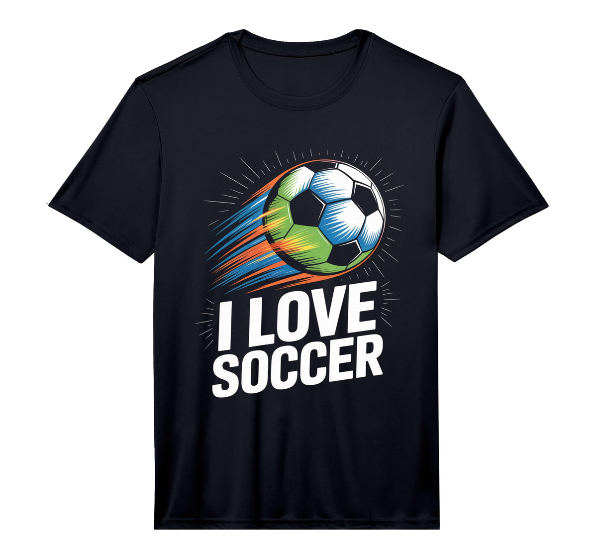 Mens I Love Soccer Enthusiasts Ball T-Shirt - Unique Graphic Men Women