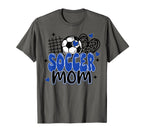 Soccer Mom Leopard Funny Soccer Mama Mom T-Shirt - Custom Art Print Unisex