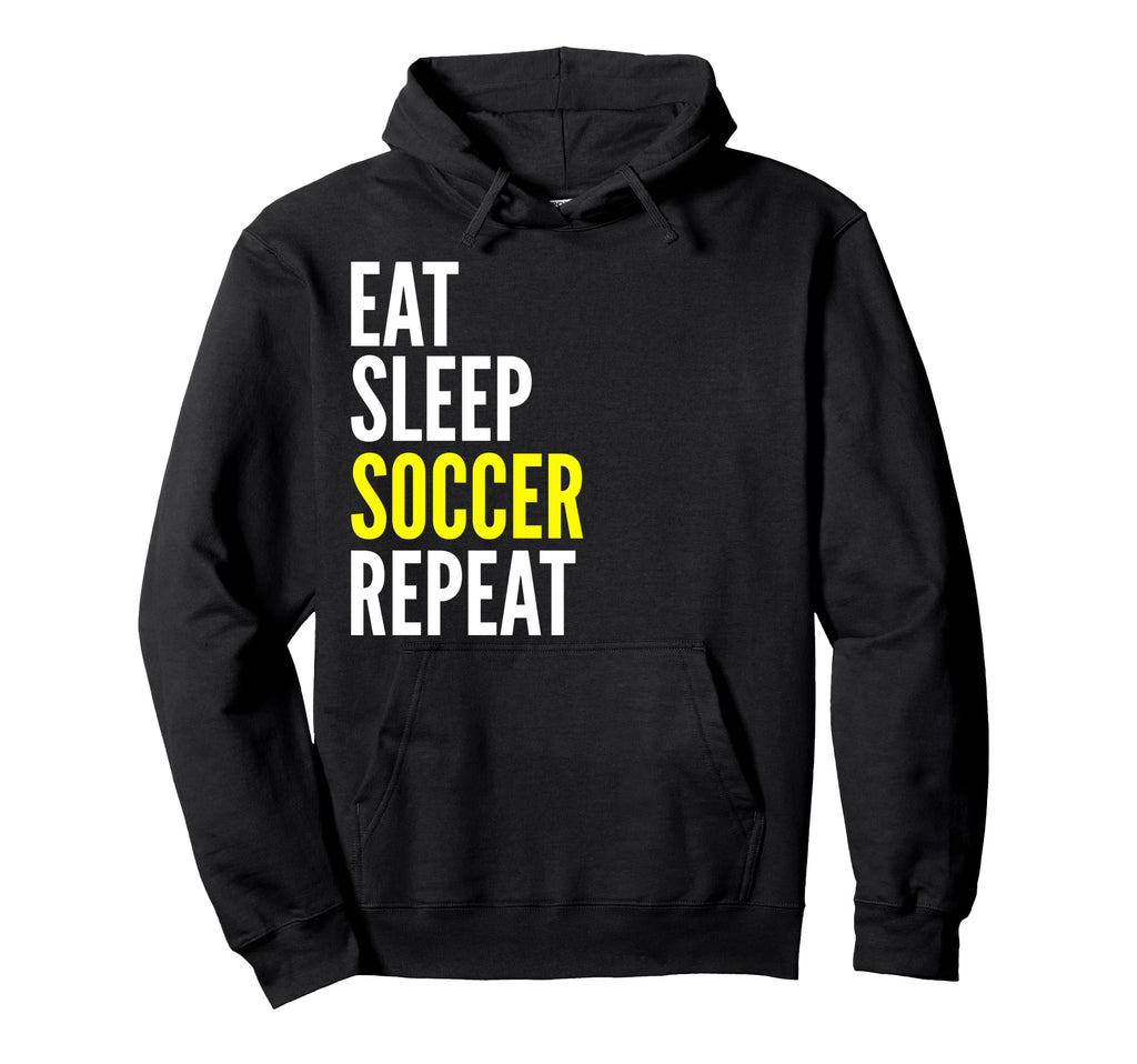 Soccer Player Funny Eat Sleep Soccer Hoodie - Streetwear Style for Adults