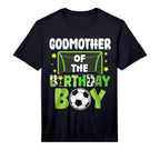 Mens Soccer Godmother Birthday Party T-Shirt - Minimalist Print for Adults