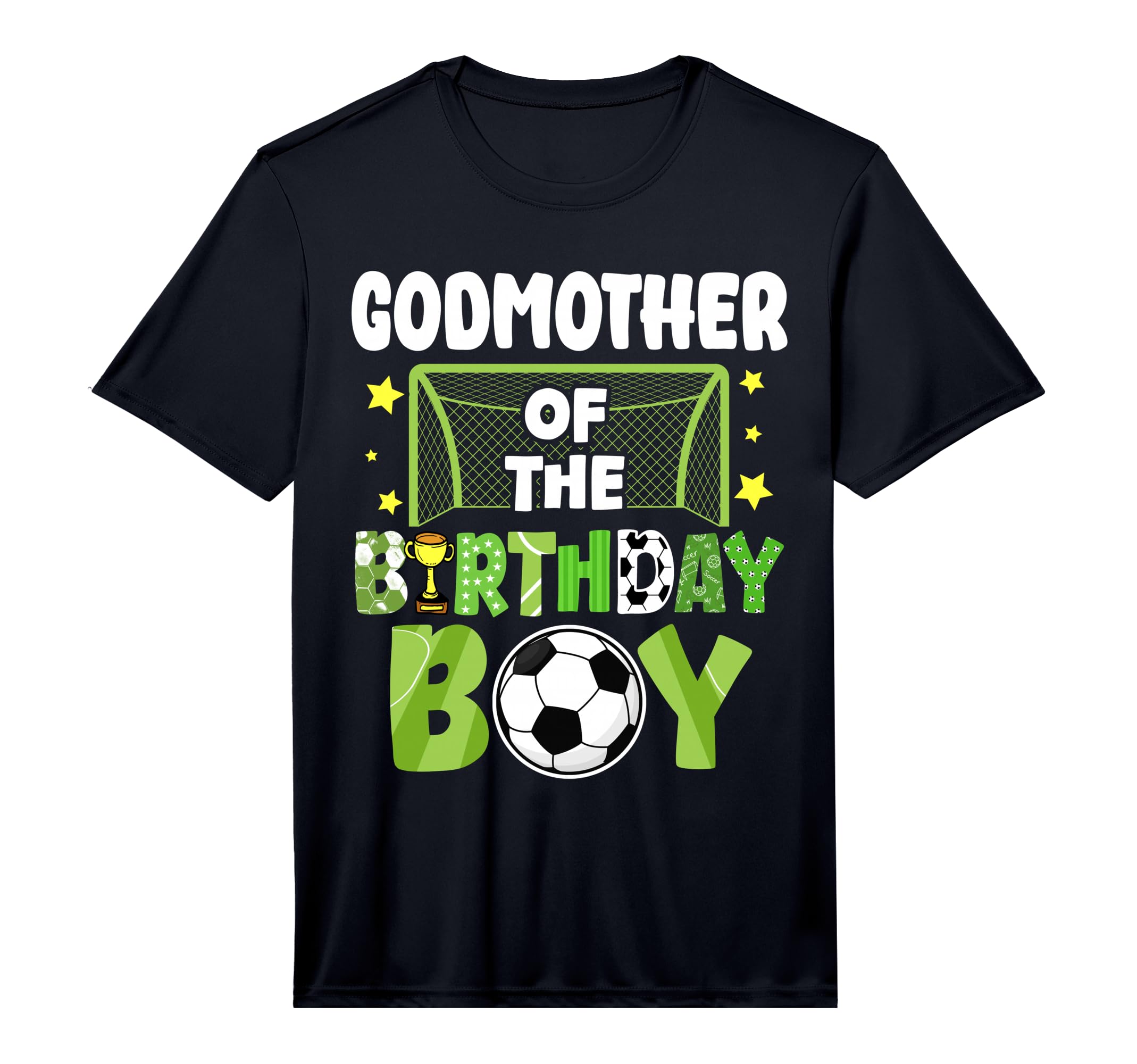 Mens Soccer Godmother Birthday Party T-Shirt - Minimalist Print for Adults