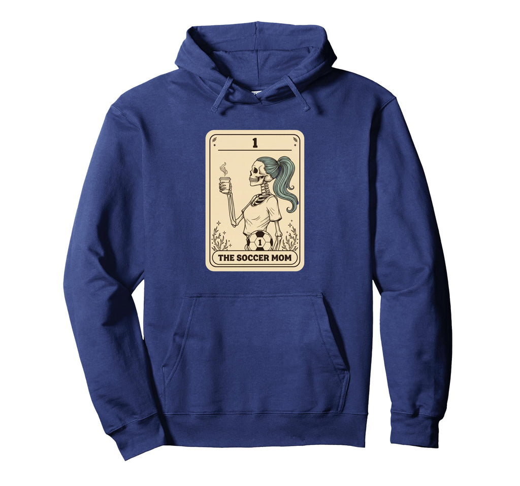 Soccer Mom Skeleton Coffee Illustration Hoodie - Novelty Apparel Men Women