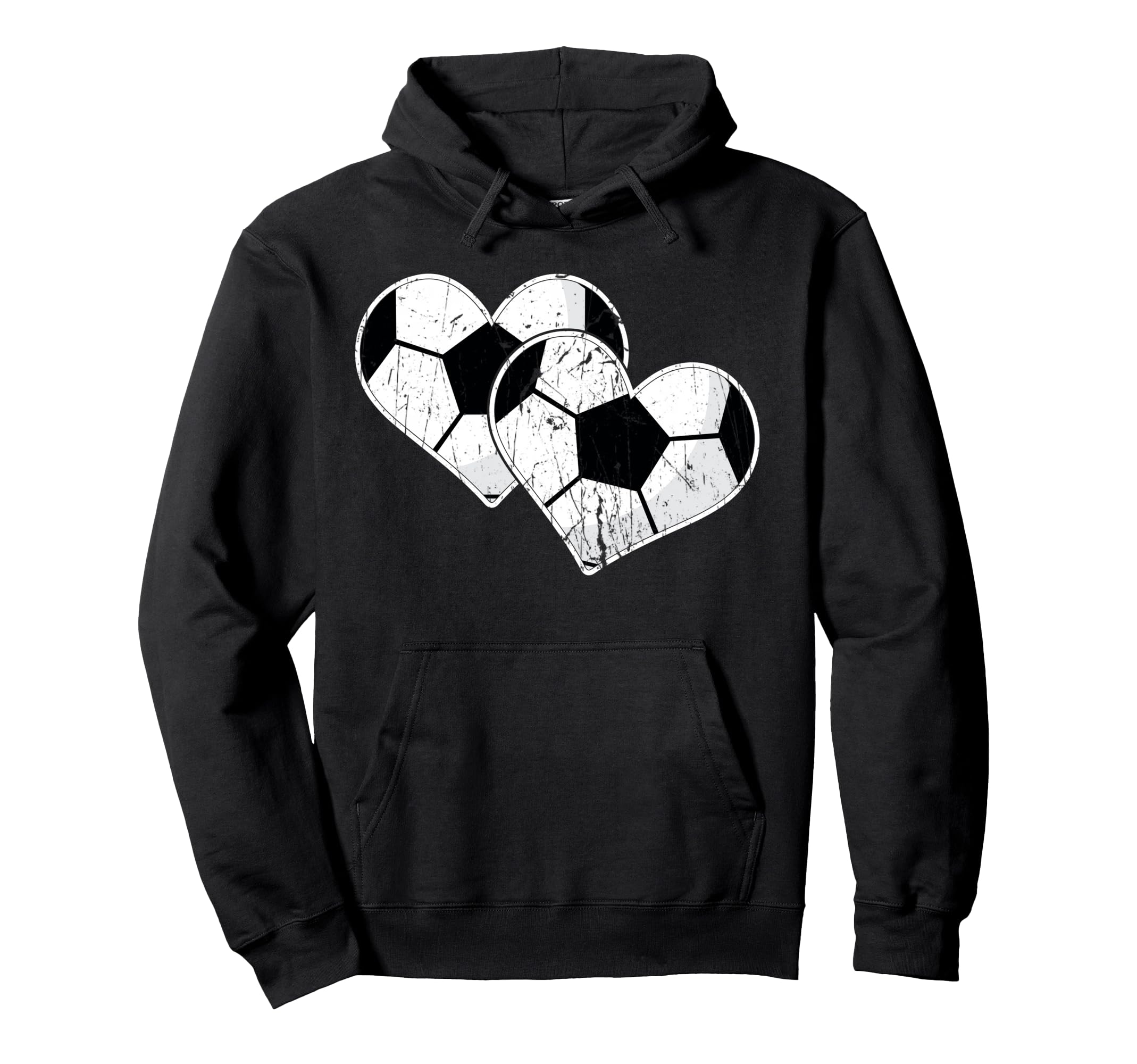 Soccer Hearts Ball Play Sports Gift Love T-Shirt - Graphic Print Men Women