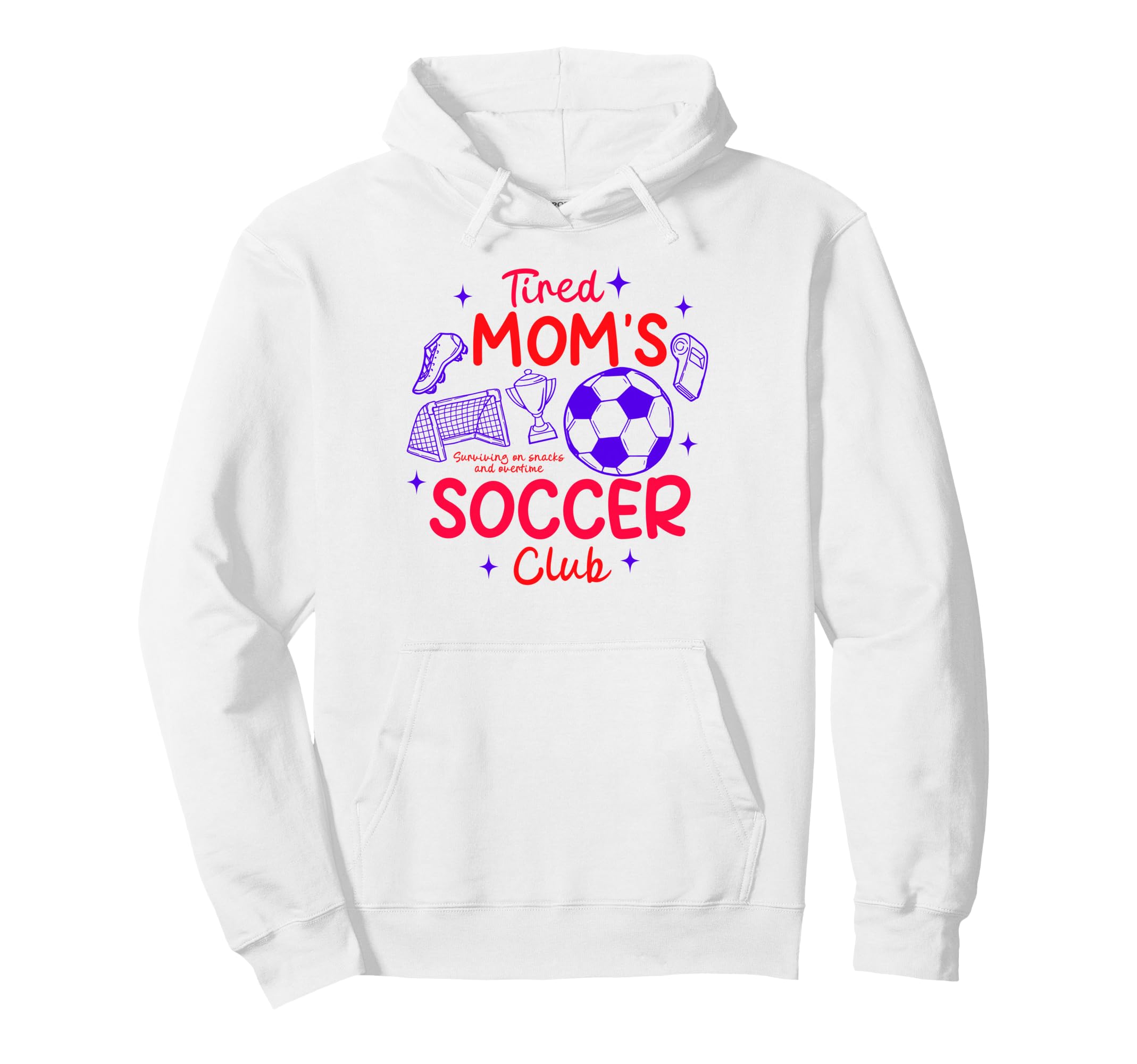 Soccer Mom Soccer Mama Game Day Tired Hoodie - Fun Novelty Design Unisex