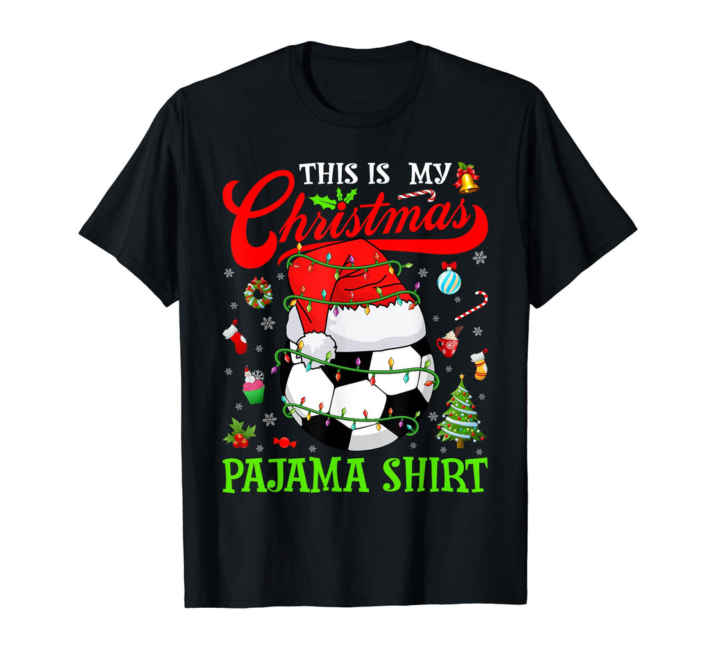 This Is My Pajama Soccer Tree Lights Sport T-Shirt - Trendy Graphic Unisex