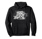 Ice Hockey Goalie American Flag Hockey Hoodie - Streetwear Style Men Women