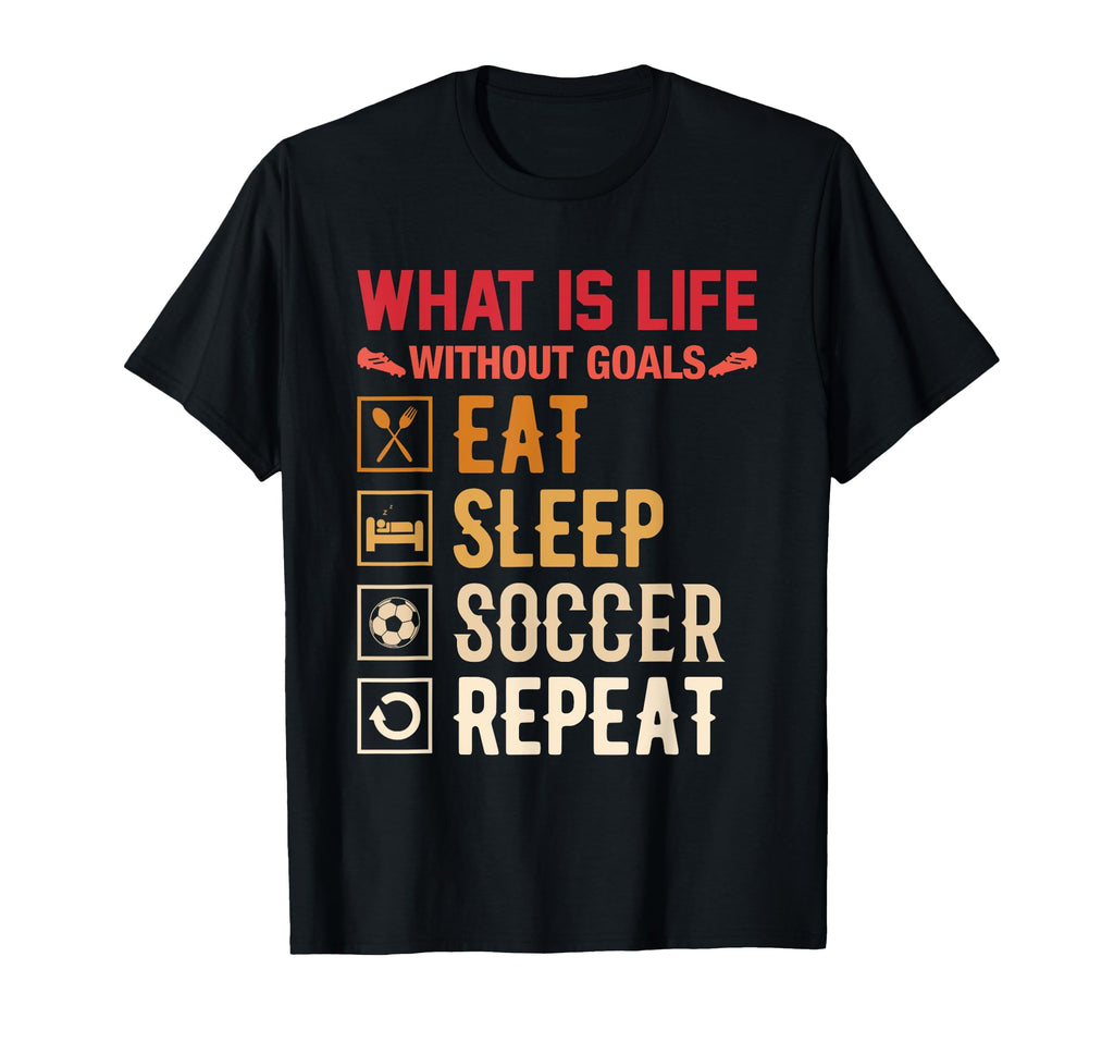 Eat Sleep Soccer Repeat Football Jersey T-Shirt - Minimalist Print Unisex