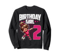 2Nd Birthday Soccer Dabbing 2 Years Sweatshirt - Fun Novelty Design Unisex