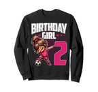 2Nd Birthday Soccer Dabbing 2 Years Sweatshirt - Fun Novelty Design Unisex
