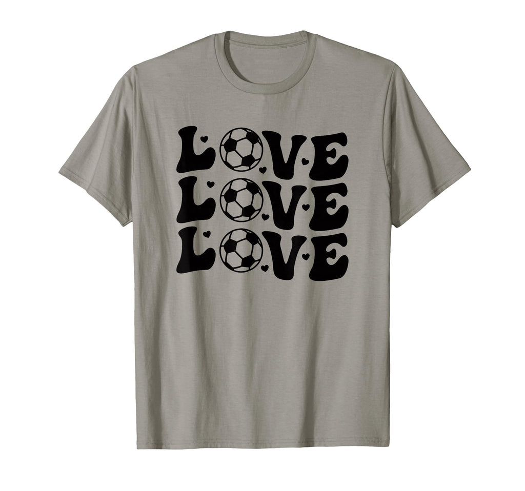 Valentines Day Soccer Love Hearts T-Shirt - Unique Graphic Men Women