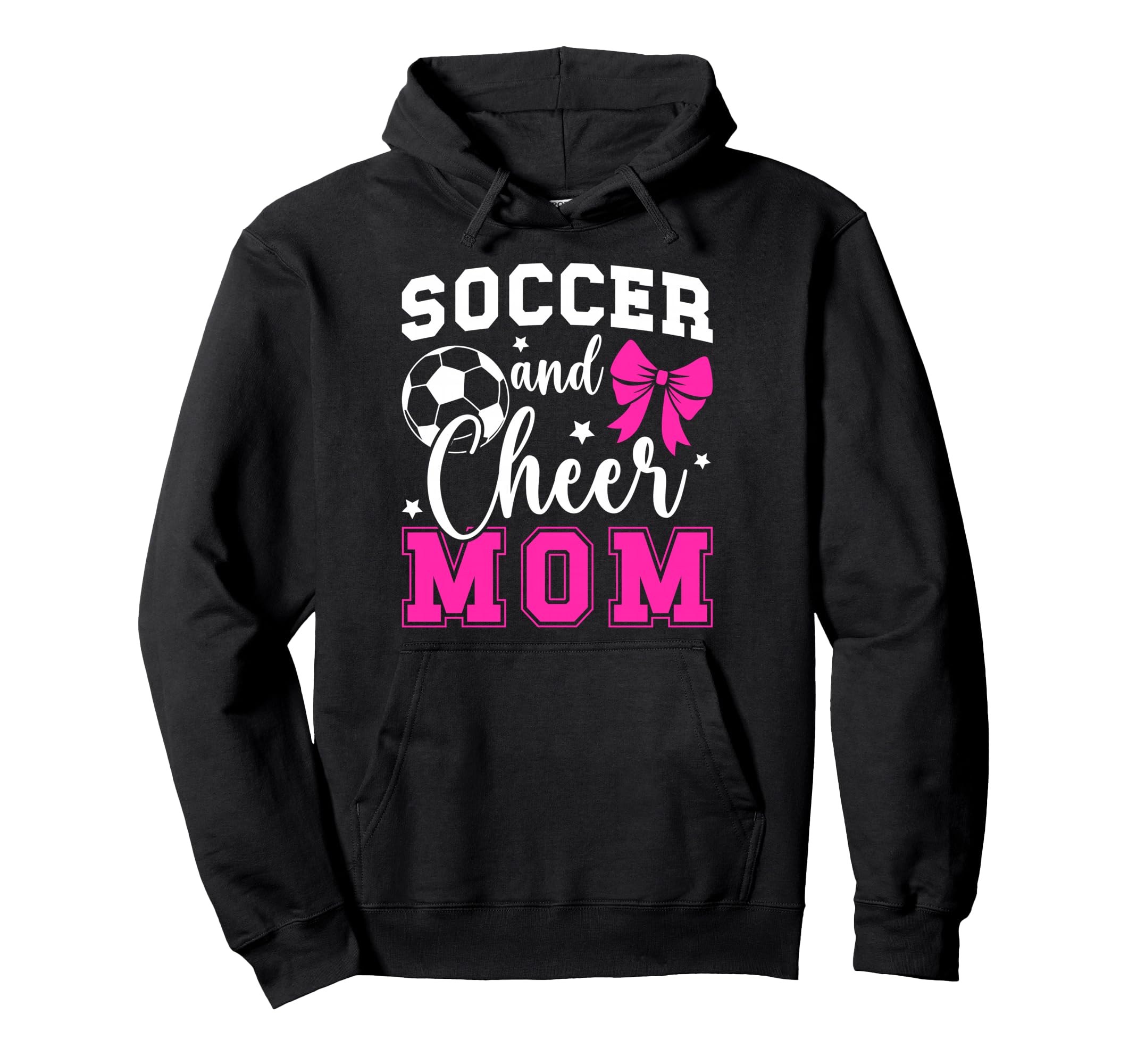Soccer And Cheer Mom Proud Hoodie - Casual Everyday Wear for Adults