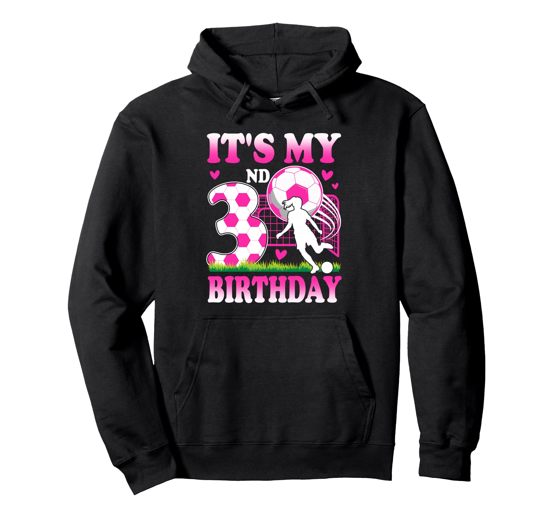 3 Year Old Birthday Soccer Themed Hoodie - Aesthetic Graphic Men Women