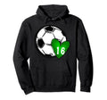 Womens Custom Soccer Mom Number 16 Heart Hoodie - Custom Art Print Unisex