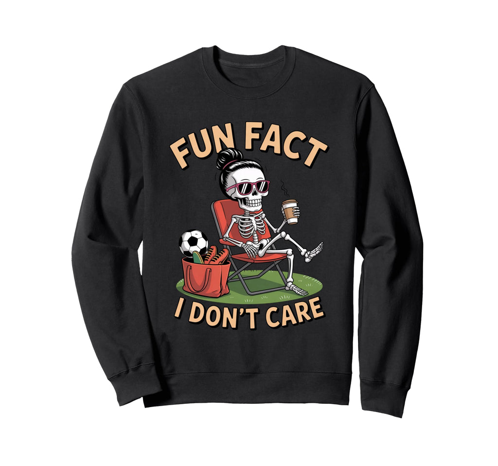 Funny Skeleton Soccer Mom Soccer Sweatshirt - Minimalist Print Men Women