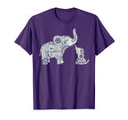 Mama And Elephants T-Shirt - Fun Novelty Design for Adults