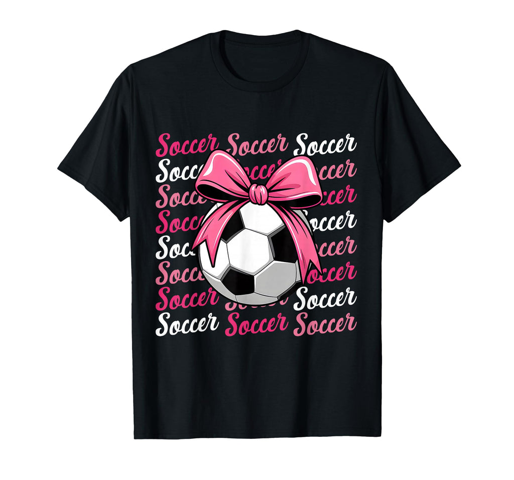 Soccer Player Team Coach Coquette Bow T-Shirt - Streetwear Style Men Women